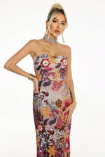 Load image into Gallery viewer, Satu Floral Glitter Maxi Dress