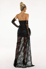 Load image into Gallery viewer, Thandiwe Lace Strapless Maxi Dress