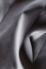 Load image into Gallery viewer, Lunar Obsidian Veil – Dark Grey Satin Suit with Wide Trousers