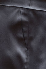 Load image into Gallery viewer, Lunar Obsidian Veil – Dark Grey Satin Suit with Wide Trousers