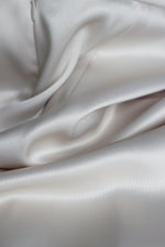 Load image into Gallery viewer, Regalia Pearl Opulence – Cream Satin Suit with Pearls & Lace