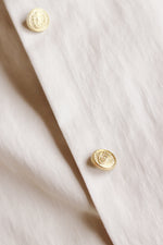 Load image into Gallery viewer, Sovereign Poised Contour – Sculptural Matte Beige Corset Shirt Dress