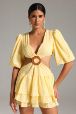 Load image into Gallery viewer, Wenda Cut Out Ruffle Dress