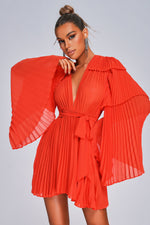 Load image into Gallery viewer, Lizew Pleated Mini Dress