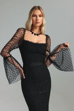 Load image into Gallery viewer, Crana Mesh Midi Dress