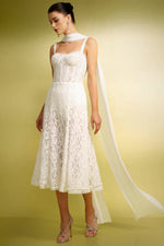 Load image into Gallery viewer, Junya Lace Corset Sleeveless Midi Dress
