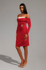 Load image into Gallery viewer, Kivi Off Shoulder Midi Dress