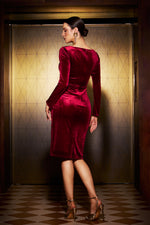 Lade Bild in die Galerieansicht, Hatice Long Sleeves Corset Midi Dress