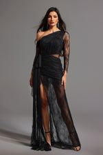 Load image into Gallery viewer, Hunter One Shoulder Slit Maxi Dress