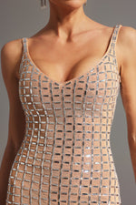 Load image into Gallery viewer, Riza Sleeveless Diamond Midi Dress