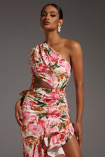 Load image into Gallery viewer, Emmeline One Shoulder Hollow Out Slit Maxi Dress