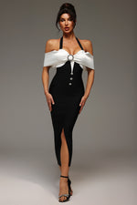 Load image into Gallery viewer, Solvia Halter Sleeveless Slit Bandage Maxi Dress