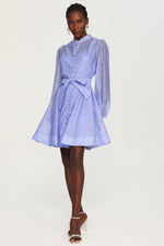 Load image into Gallery viewer, Farrah Long Sleeves Diamond Button Shirt Mini Dress