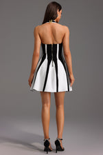 Load image into Gallery viewer, Eudora Halter Sleeveless Streak Bandage Mini Dress