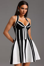Load image into Gallery viewer, Eudora Halter Sleeveless Streak Bandage Mini Dress