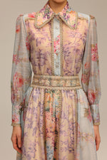 Lade Bild in die Galerieansicht, Ruby Long Sleeve Floral Printed Lace Top And Skirt Two-Piece Set