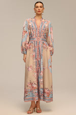 Lade Bild in die Galerieansicht, Dorte Long Sleeve Floral Printed Maxi Dress