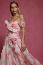 Load image into Gallery viewer, Jussi Sleeveless Flrs Flounce Maxi Dress