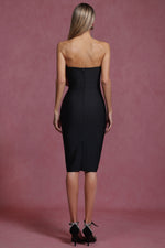 Load image into Gallery viewer, Eiffel Sleeveless Bow Bandage Mini Dress