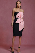 Load image into Gallery viewer, Eiffel Sleeveless Bow Bandage Mini Dress