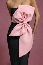 Load image into Gallery viewer, Eiffel Sleeveless Bow Bandage Mini Dress