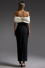 Load image into Gallery viewer, Lala Off-The-Shoulder Fold Bandage Maxi Dress