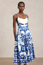 Load image into Gallery viewer, Kaona Halter Floral Printed Top And Skirt Two-Piece Set