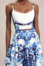 Load image into Gallery viewer, Kaona Halter Floral Printed Top And Skirt Two-Piece Set