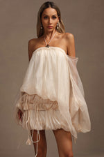 Load image into Gallery viewer, Rocelle Sleeveless Folds Puff Mini Dress