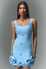 Nomi Sleeveless Diamond Flrs Mini Dress