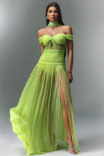 Load image into Gallery viewer, Peoph Off-The-Shoulder Hollowed Out Maxi Dress