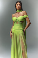 Load image into Gallery viewer, Peoph Off-The-Shoulder Hollowed Out Maxi Dress