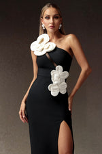 Load image into Gallery viewer, Jane Flrs High Slit One Shoulder Bandage Maxi Dress