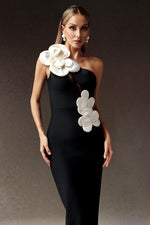 Load image into Gallery viewer, Jane Flrs High Slit One Shoulder Bandage Maxi Dress