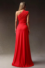 Load image into Gallery viewer, Xlyia High Slit Hollowed-out Maxi Dress