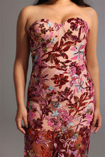 Load image into Gallery viewer, Lilya Off-the-Shoulder Embroidery Sequin Maxi Dress