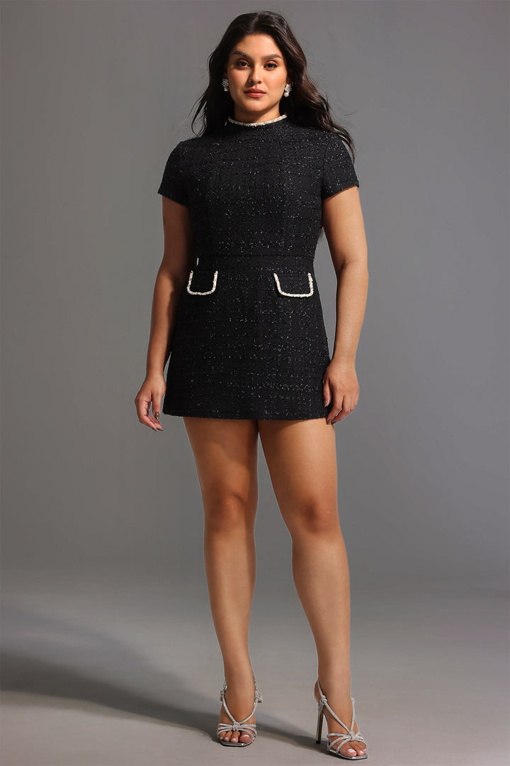 Quincy Short Sleeve Diamond Mini Dress