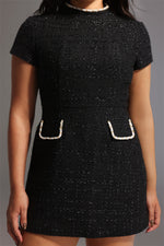 Load image into Gallery viewer, Quincy Short Sleeve Diamond Mini Dress
