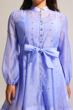 Load image into Gallery viewer, Farrah Long Sleeves Diamond Button Shirt Mini Dress