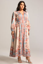 Load image into Gallery viewer, Dorte Long Sleeve Floral Printed Maxi Dress