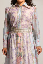 Lade Bild in die Galerieansicht, Ruby Long Sleeve Floral Printed Lace Top And Skirt Two-Piece Set