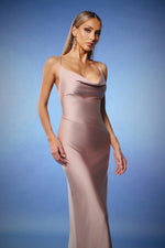 Load image into Gallery viewer, Hazada Backless Metal Diamond Maxi Dress