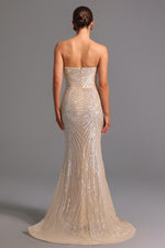 Load image into Gallery viewer, Kori Strapless Diamond Sequins Maxi Dress