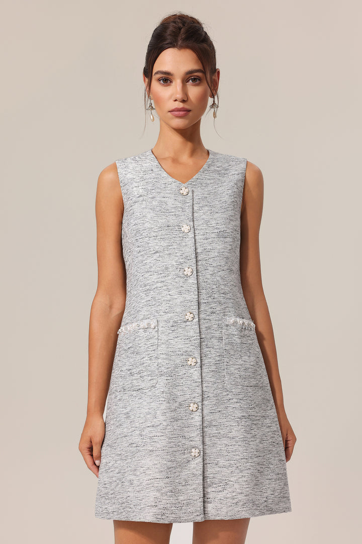 Giacinta V-Neck Sleeveless Mini Dress