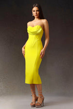 Load image into Gallery viewer, Suku Sleeveless  Fish Bone Bandage Midi Dress