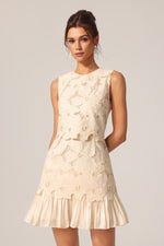 Load image into Gallery viewer, Tanisha Round Neck Sleeveless Flowers Lace Mini Dress