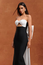 Load image into Gallery viewer, Raidah Sleeveless Bow Hollowed out Bandage Maxi Dress