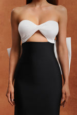 Load image into Gallery viewer, Raidah Sleeveless Bow Hollowed out Bandage Maxi Dress