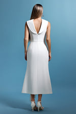 Load image into Gallery viewer, Jozie Sleevess Fold Fish Tail Maxi Dress