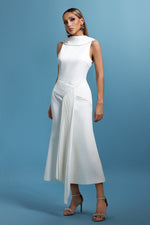 Load image into Gallery viewer, Jozie Sleevess Fold Fish Tail Maxi Dress